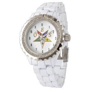 Reloj De Pulsera El esmalte blanco diamante de imitación de las