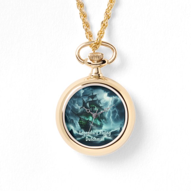 Reloj De Pulsera El espeluznante holandés volador Un barco fantasma (Anverso)