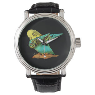 Reloj De Pulsera El frotar del Budgerigar de Budgie