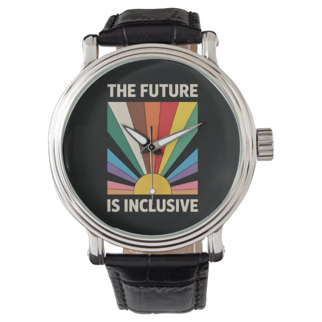 Reloj De Pulsera El futuro es inclusivo el arcoiris del orgullo LGB (Anverso)