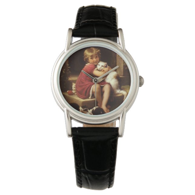 Reloj De Pulsera El gato Mascota favorito del joven Chica (Perrault (Anverso)