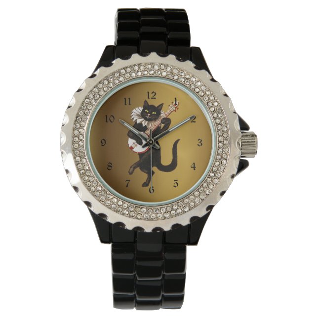 Reloj De Pulsera El gato musical, (Anverso)