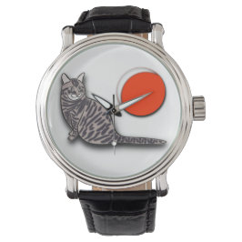 Reloj De Pulsera El gato se encuentra con la luna llena
