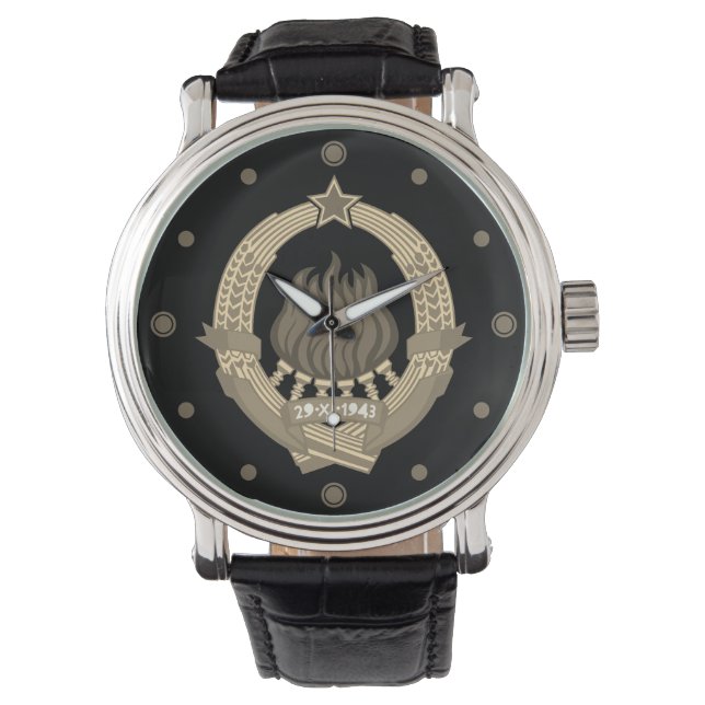 Reloj De Pulsera El Glorioso SFR Yugoslavia - Emblem Watch. (Anverso)