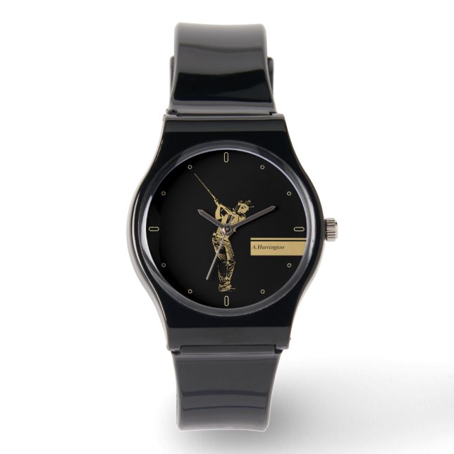 Reloj De Pulsera El golfista dorado (Anverso)