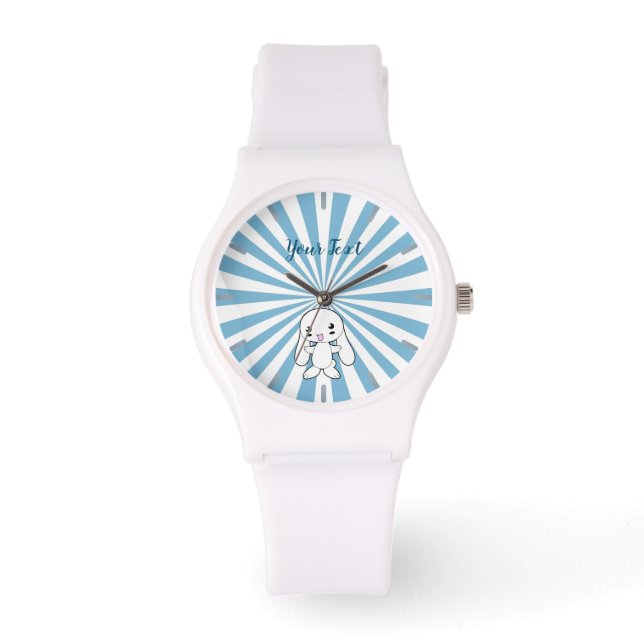 Reloj De Pulsera El gran Personalizado de Kawaii Bunny (Anverso)