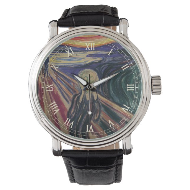 Reloj De Pulsera El Grito de Edvard Munch, Expresionismo Vintage (Anverso)