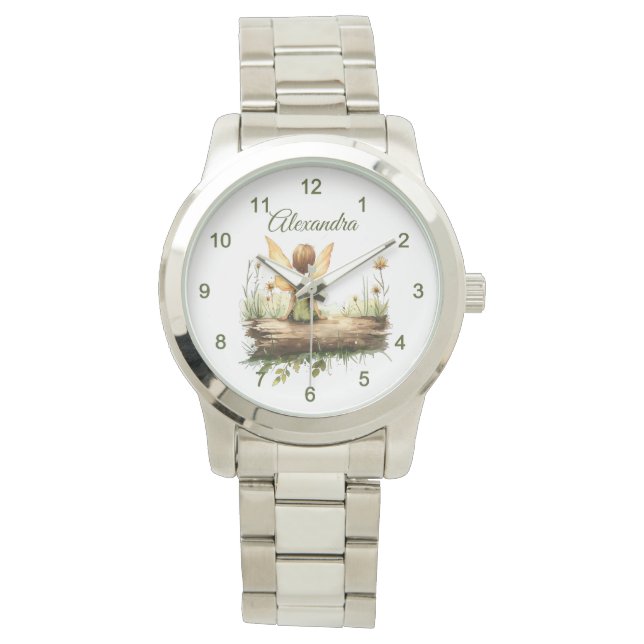 Reloj De Pulsera El hato solitario sentado en un tronco (Anverso)