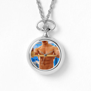 Reloj De Pulsera El hombre muscular de SlipperyJoe sin camisa empac