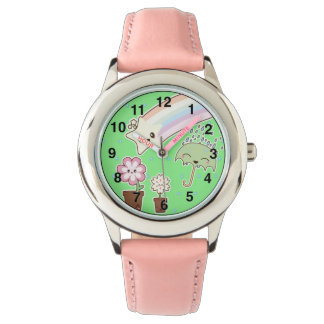 Reloj De Pulsera El jardín meteorológico de Kawaii tan lindo patrón