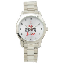 Reloj De Pulsera El jazz del corazón con números negros