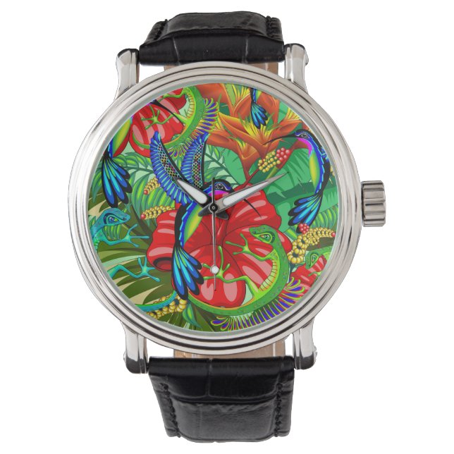 Reloj De Pulsera El lagarto y el colibrí (Anverso)