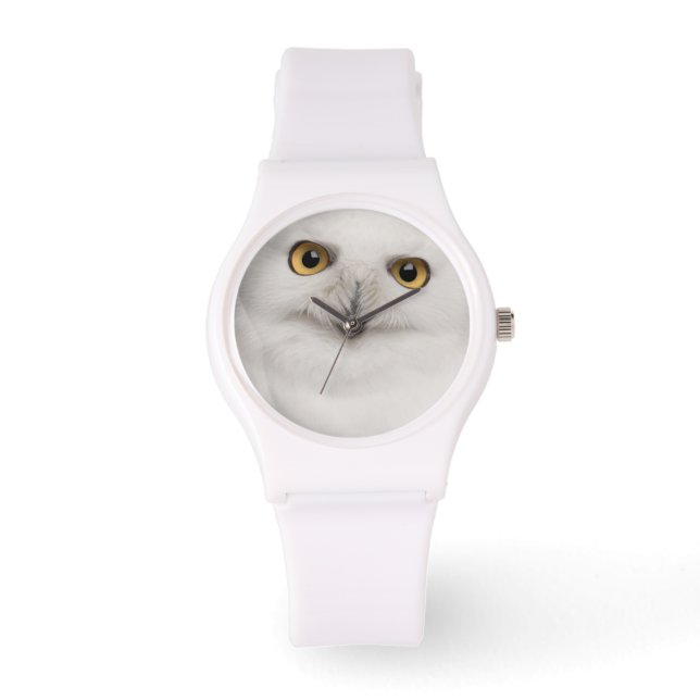 Reloj De Pulsera El lechuza macho (Bubo scandiacus) es un búho gran (Anverso)