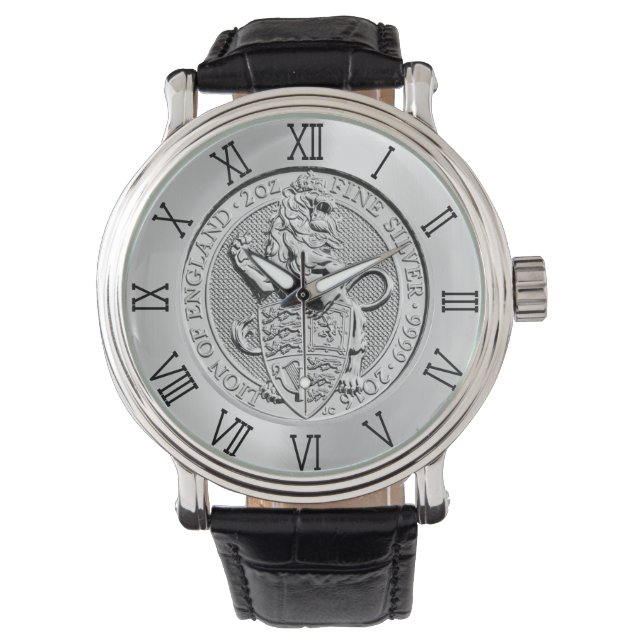 RELOJ DE PULSERA EL LEÓN DE LA MONEDA DE INGLATERRA (Anverso)