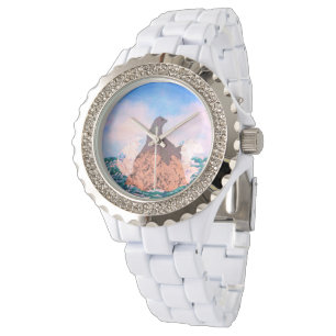 Reloj De Pulsera El león marino chillón' en el océano rocoso Tro