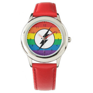 Reloj De Pulsera El logo de Flash Rainbow