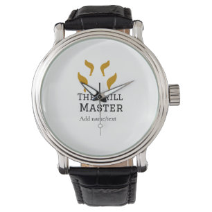 Reloj De Pulsera El maestro de la parrilla agregue el nombre de la