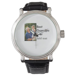 Reloj De Pulsera El mejor abuelo siempre agrega el nombre de la fot