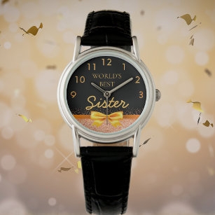 Reloj De Pulsera El mejor arco de oro rosa negro del mundo de las h