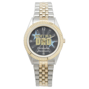 Reloj De Pulsera El mejor Día del Padre de Guay Black/Gold para pap