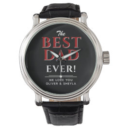 Reloj De Pulsera El mejor papá de la tipografía negra moderna del p