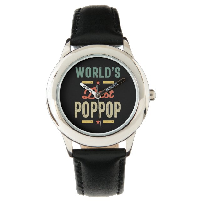 Reloj De Pulsera El mejor regalo del abuelo del padre pop del mundo (Anverso)