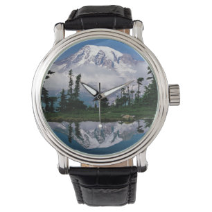 Reloj De Pulsera El monte Rainier se relega a una tarta de montaña