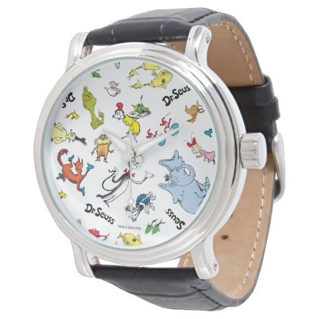Reloj De Pulsera El mundo del patrón de Dr. Seuss (Angular)