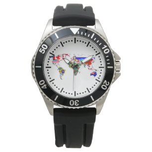 Reloj De Pulsera El mundo en banderas