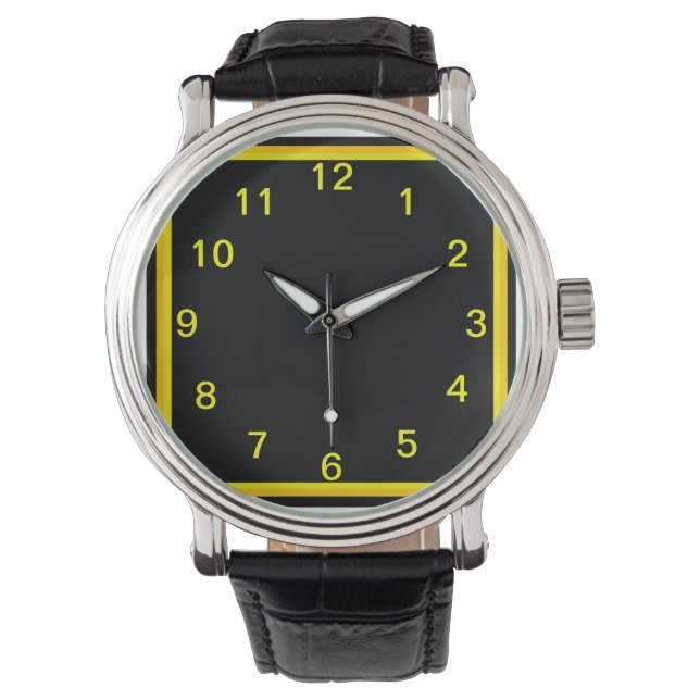 Reloj De Pulsera El negro y el oro qué un acero (Anverso)