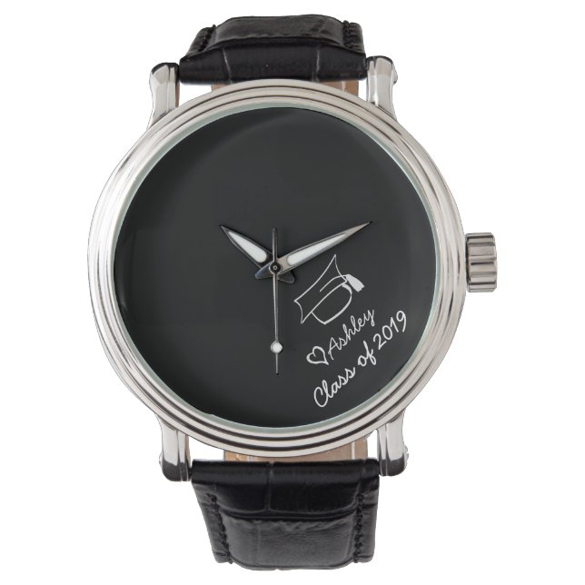 Reloj De Pulsera El nombre personalizado del año de graduación pers (Anverso)