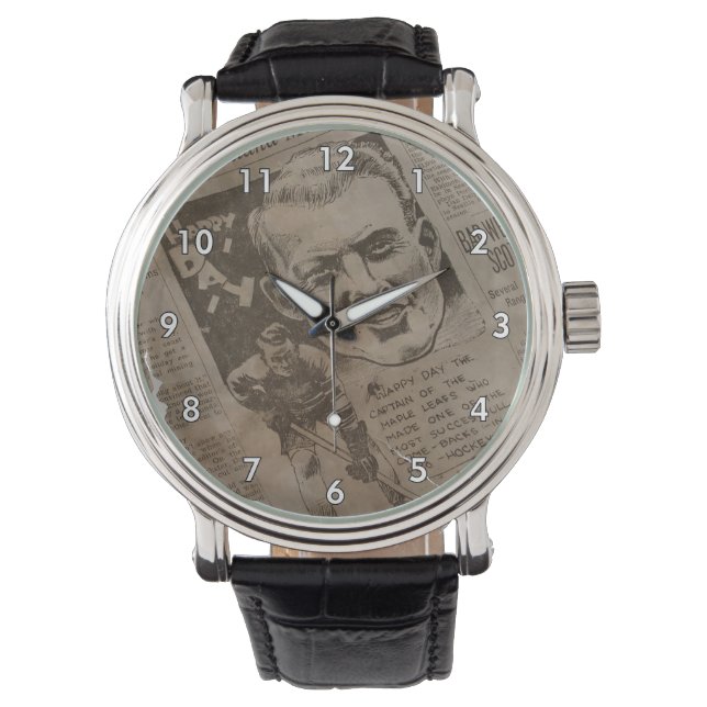 Reloj De Pulsera El ojo capta un periódico muy viejo (Anverso)