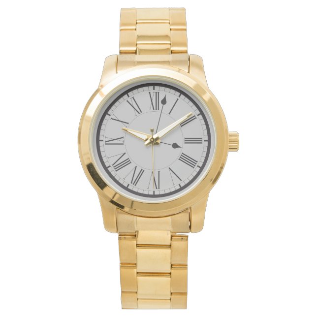 Reloj De Pulsera El oro de los hombres grises modernos (Anverso)