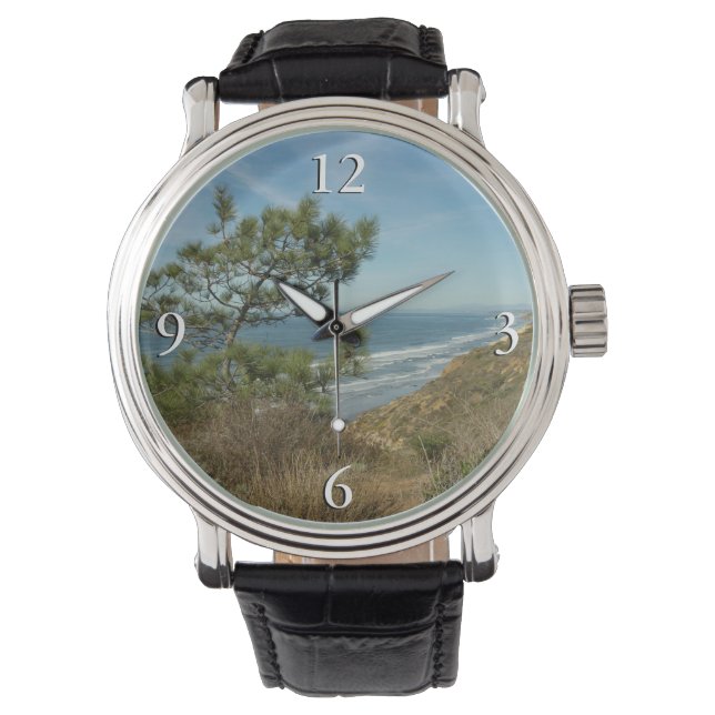 Reloj De Pulsera El paisaje costero de Torrey Pine y California (Anverso)