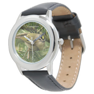 Reloj De Pulsera El pájaro cantante de cutto Kinglet causa revuelo 