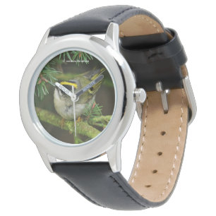 Reloj De Pulsera El pájaro cantante de cutto Kinglet causa revuelo 
