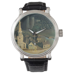 Reloj De Pulsera El Paseo Medianoche De Paul Revere Por Grant Wood
