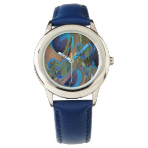 Reloj De Pulsera El pavo real brillante empluma el eWatch de los