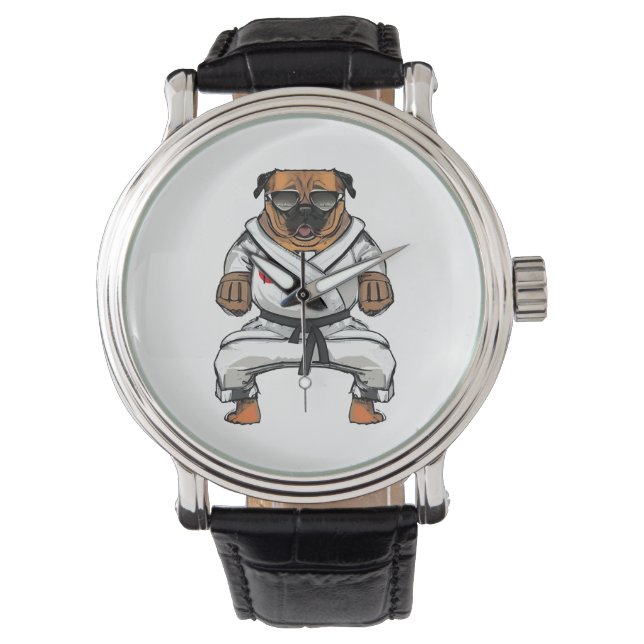 Reloj De Pulsera El perro conoce a Karate (Anverso)