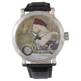 Reloj De Pulsera El perro del motociclista -