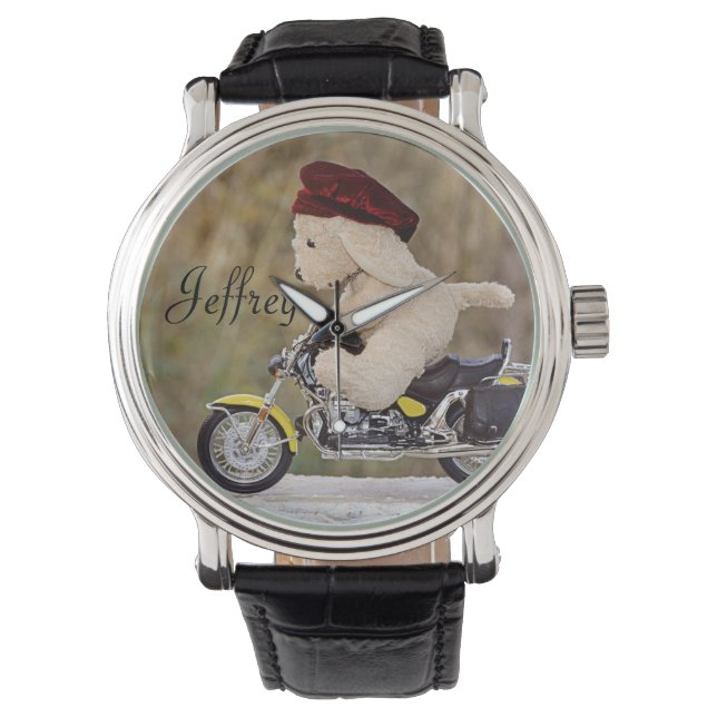Reloj De Pulsera El perro del motociclista - (Anverso)