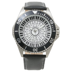 Reloj De Pulsera El piano del círculo cierra el círculo de quinto
