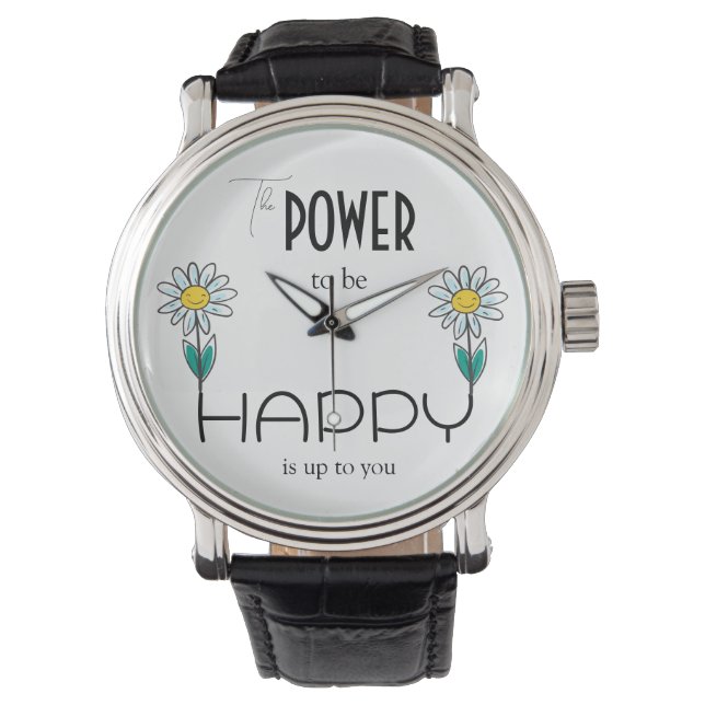 RELOJ DE PULSERA EL PODER PARA SER FELIZ ESTÁ EN TU CUENTA. (Anverso)