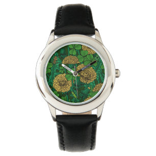Reloj De Pulsera El prado en verde y amarillo