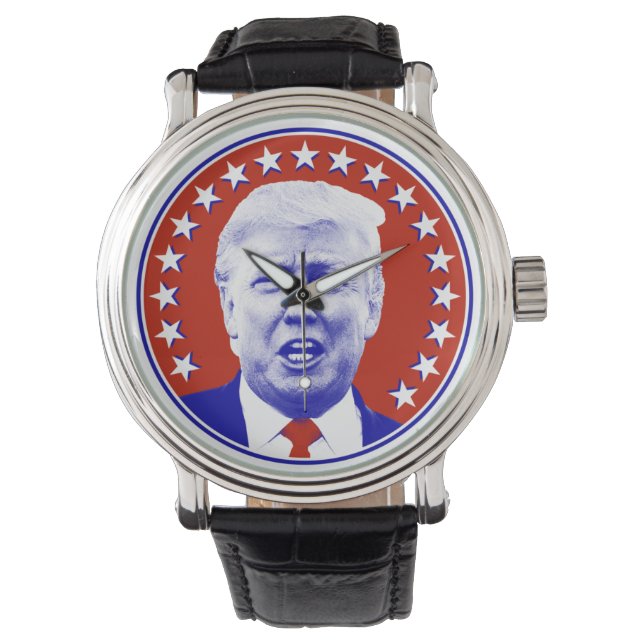 Reloj De Pulsera El presidente Donald Trump en rojo (Anverso)
