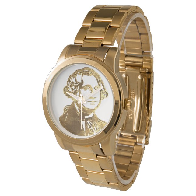 Reloj De Pulsera El presidente estadounidense George Washington ret (Angular)