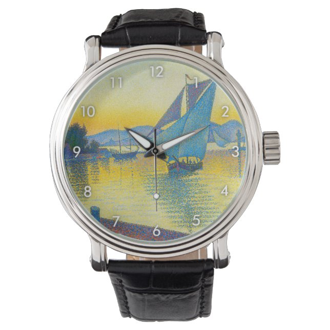 Reloj De Pulsera El puerto al atardecer, la señal (Anverso)