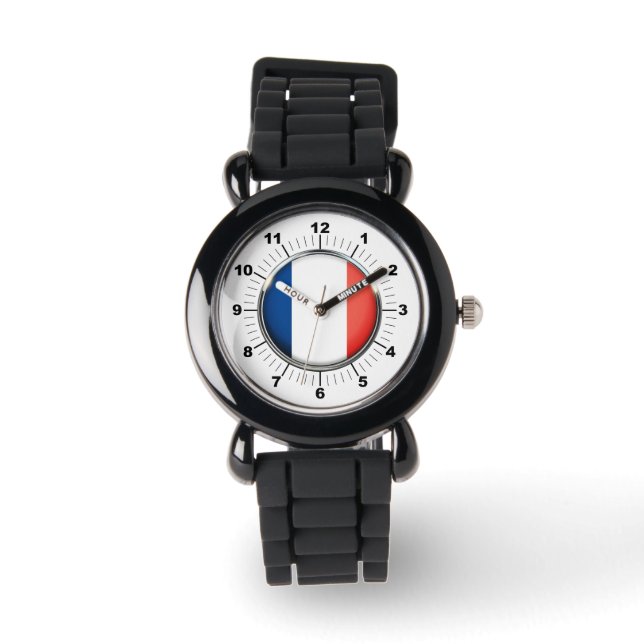 Reloj De Pulsera El Purpurina plateado de los niños ve la bandera d (Anverso)