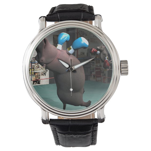 Reloj De Pulsera El ratón golpea a Hippo KO (Anverso)