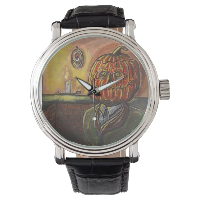 Reloj De Pulsera El resplandor de la calabaza (Anverso)